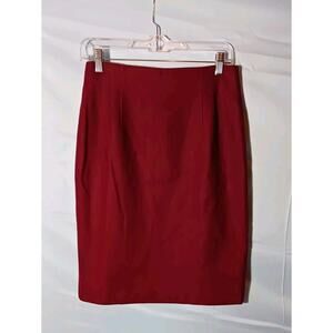 Vintage Rena Rowan for Saville Women's 10 Fully Lined Zipper Skirt Maroon Wool